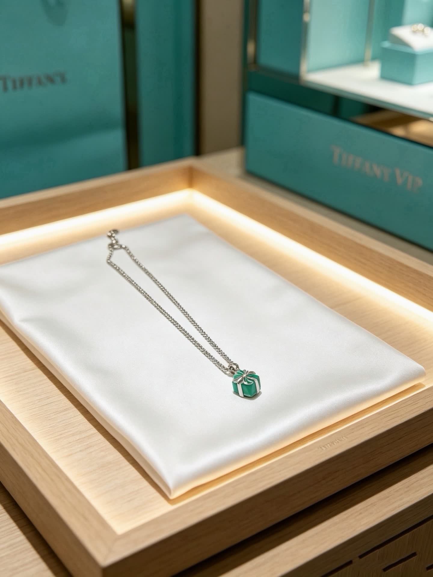 Tiffany & Co. Blue Box Charm Necklace Tiffany & Co. Blue Box Charm Necklace